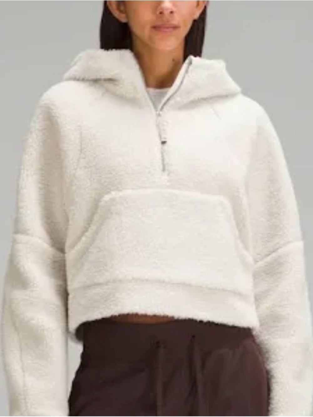 lululemon athletica Cream Sherpa Half-Zip Hoodie